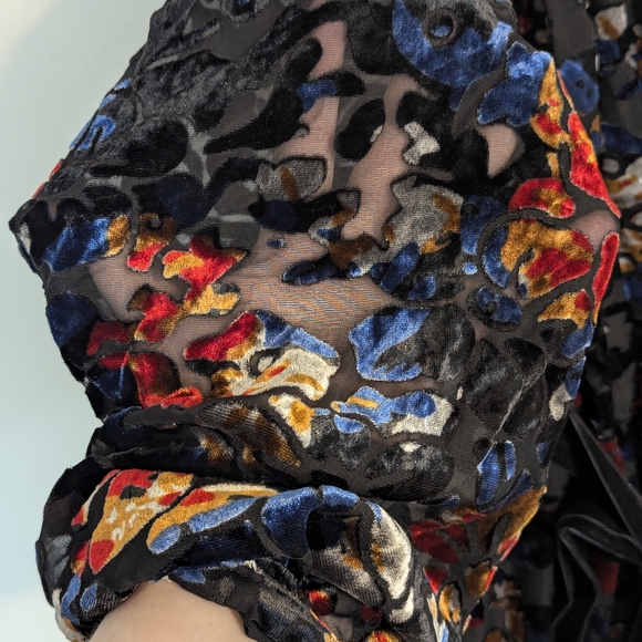 Hutch Anthropologie Velvet Burnout Midi Wrap Dress - Picture 4 of 5